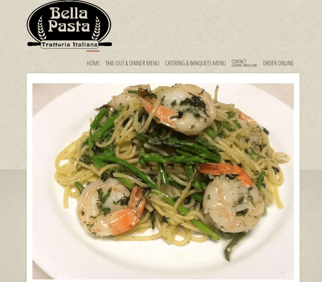 Bella Pasta Trattoria Italiana home page