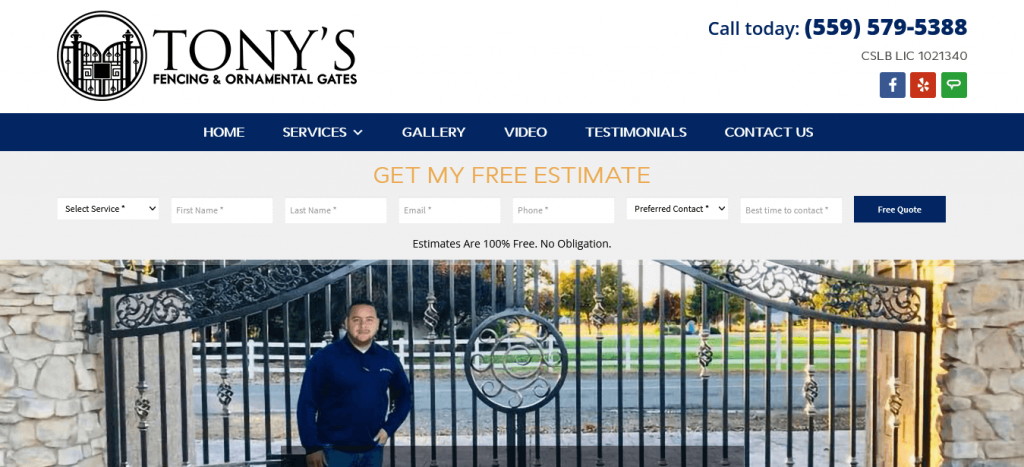  Tony's Fencing & Ornamental - fence contractors Fresno